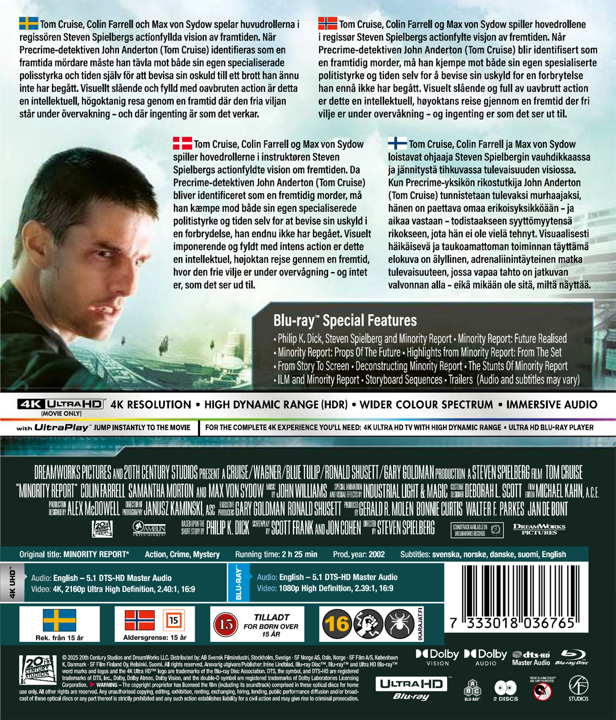 Minority Report (4K Ultra HD + Blu-ray) - 2