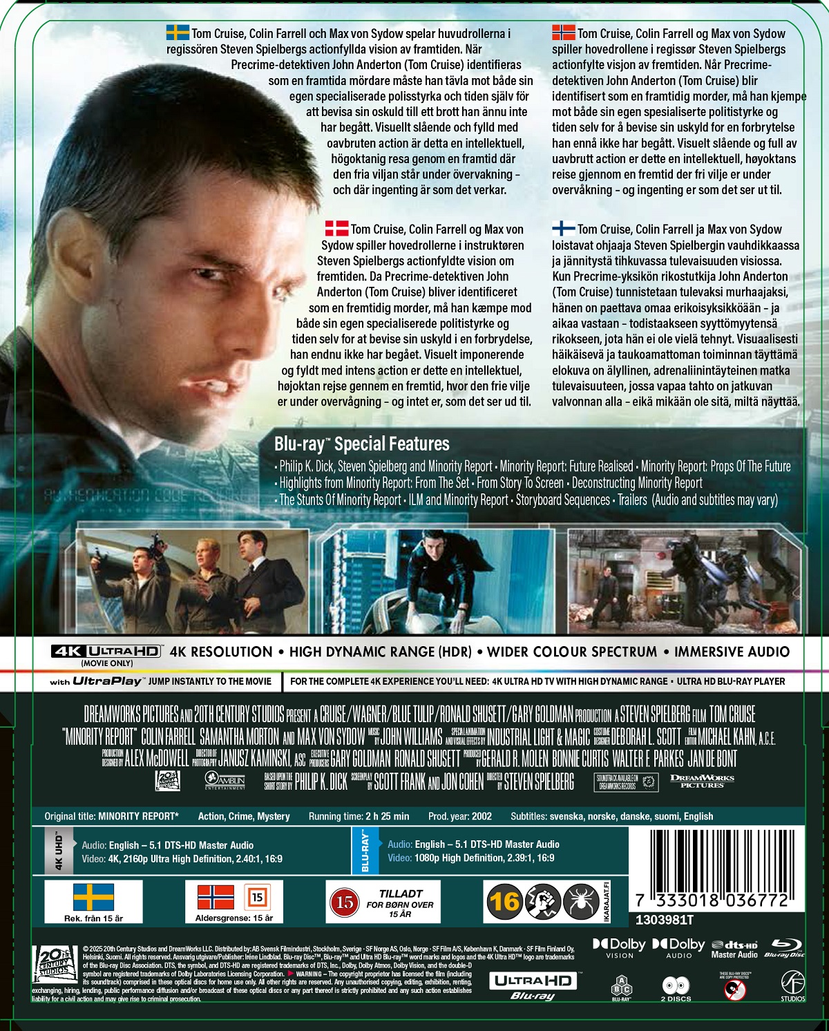 Minority Report (Limited Edition Steelbook) (4K Ultra HD + Blu-ray) - 2
