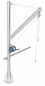 Davit kran / längd: 1200 mm / Maxlast: 150 kg