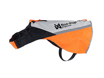 Non-Stop Dogwear Protector Cover 2.0 Reflective Vest – White/Black/Orange