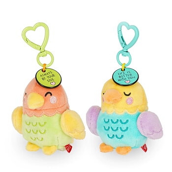 Nyckelringar med mjukdjur, set med 2 st.