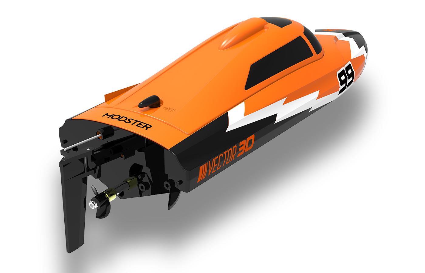 MODSTER Vector SR30 racing boat Elektro Brushed 2S RTR orange - 7