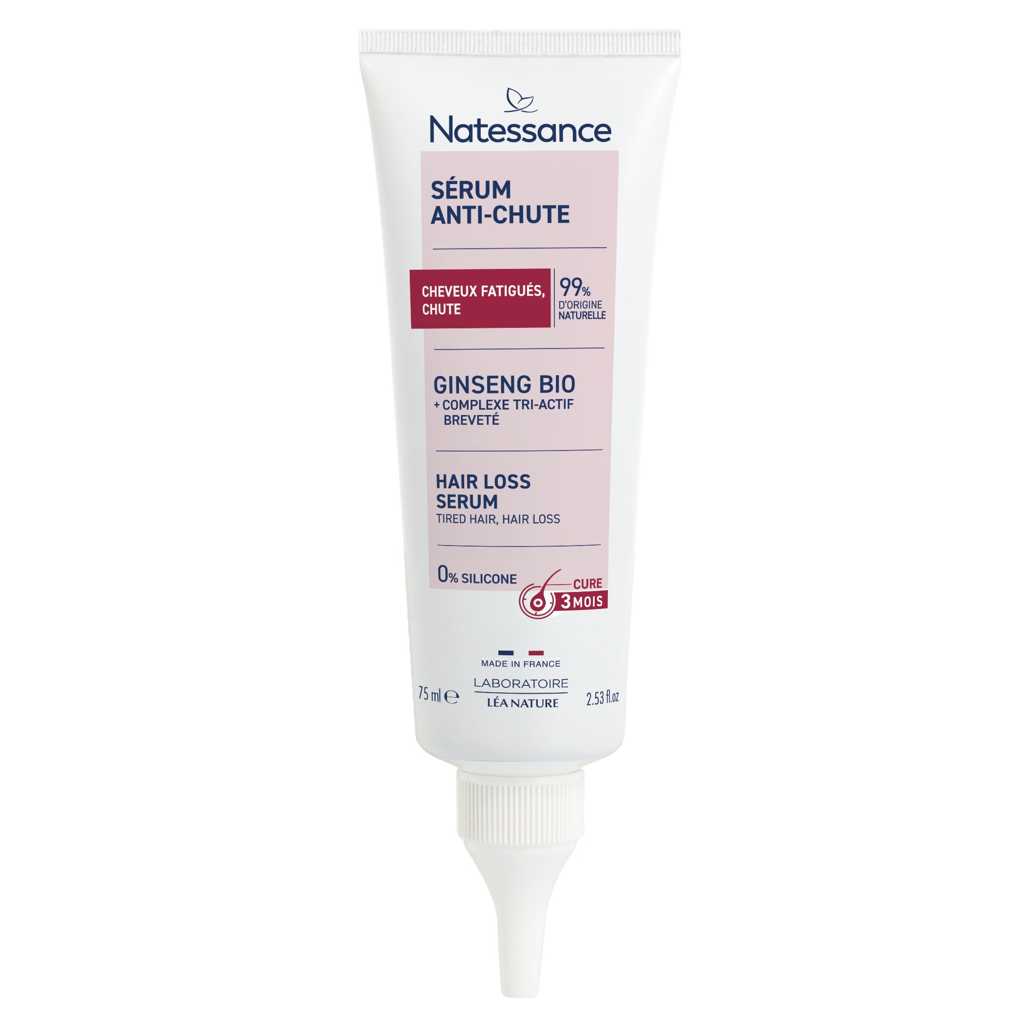 Natessance Hair Loss Serum - Ginseng & Patented Tri-active Complex  75 ml