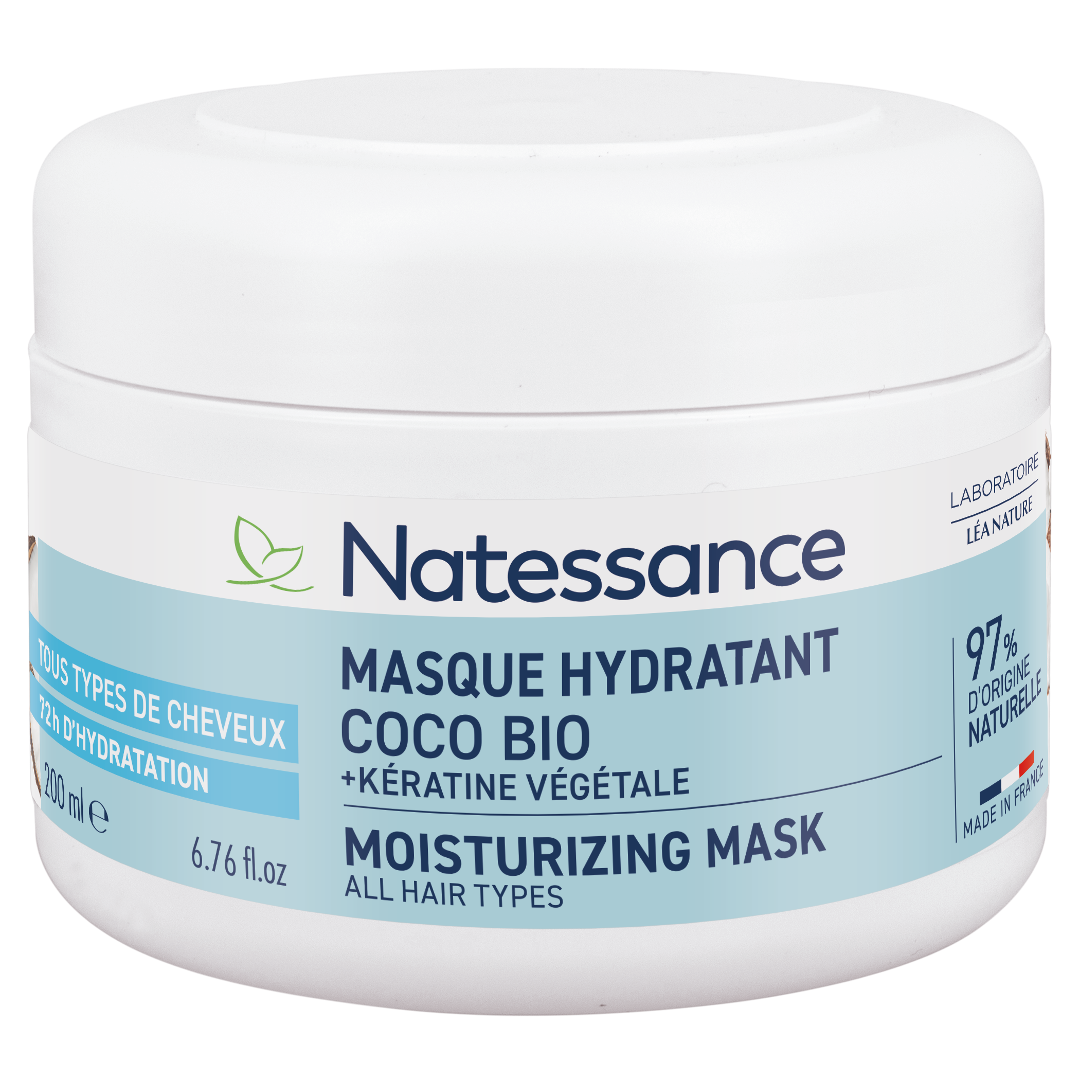 Natessance Gentle Moisturizing Mask - Coconut  & Plant Keratin 200 ml 