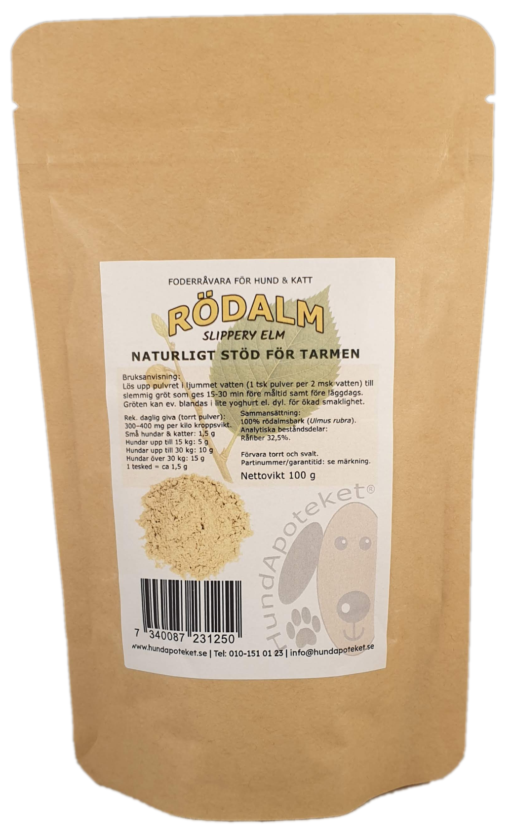 RÖDALM  - Slippery Elm barkpulver