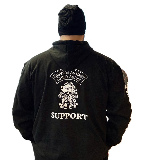Huvtröja, SUPPORT. Unisex. Vit text - 3