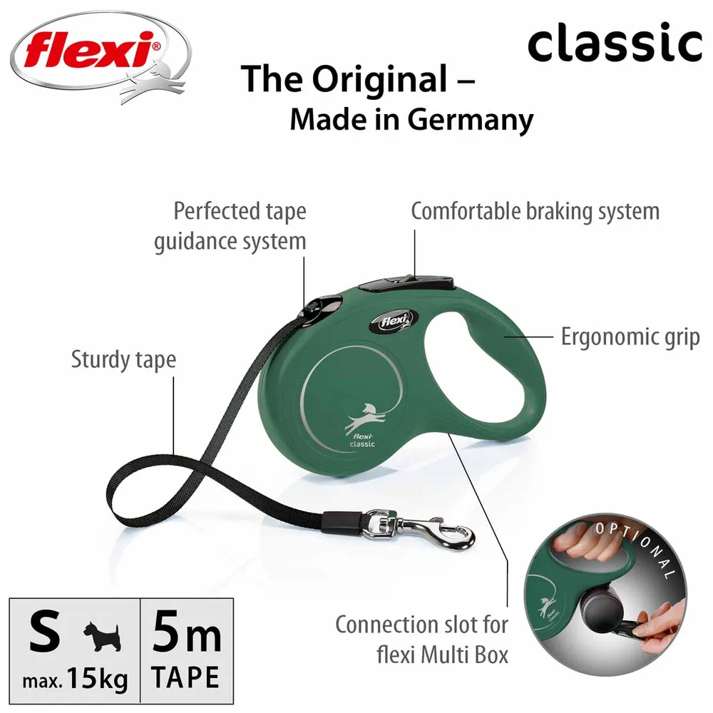 Flexi New Classic Compact L, Grön 5m - 2