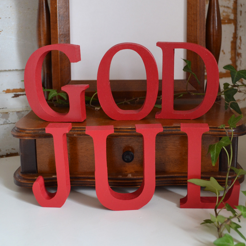 God jul bokstäver - röda