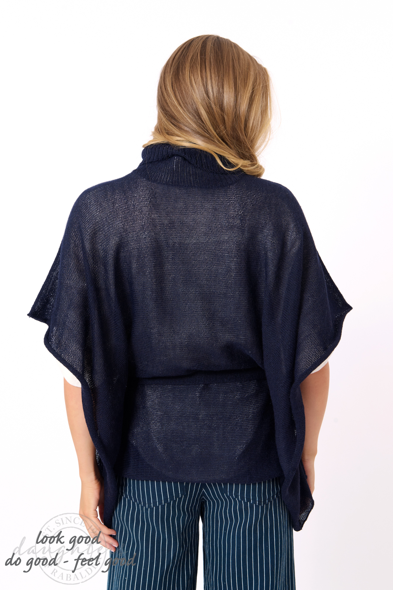 Helen alpaca poncho  ink - 5