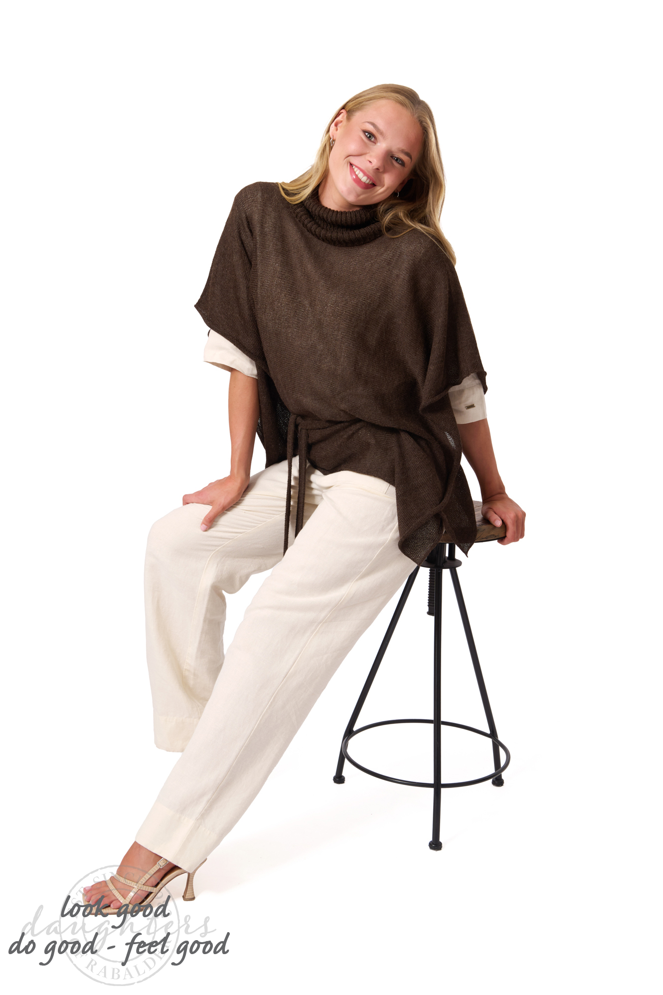 Helen alpaca poncho  chestnut - 5