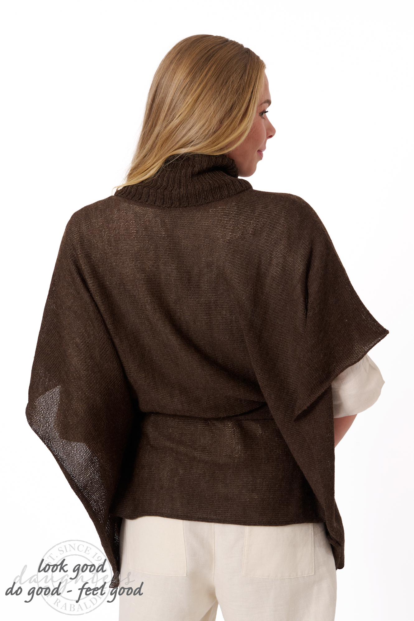 Helen alpaca poncho  chestnut - 4