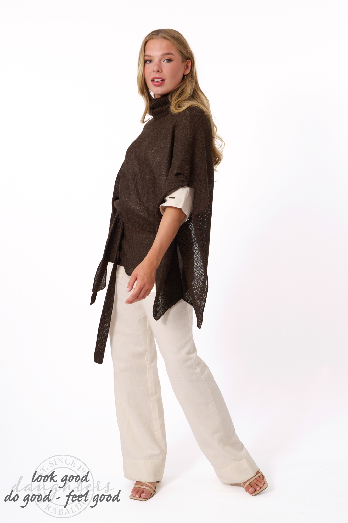 Helen alpaca poncho  chestnut - 2