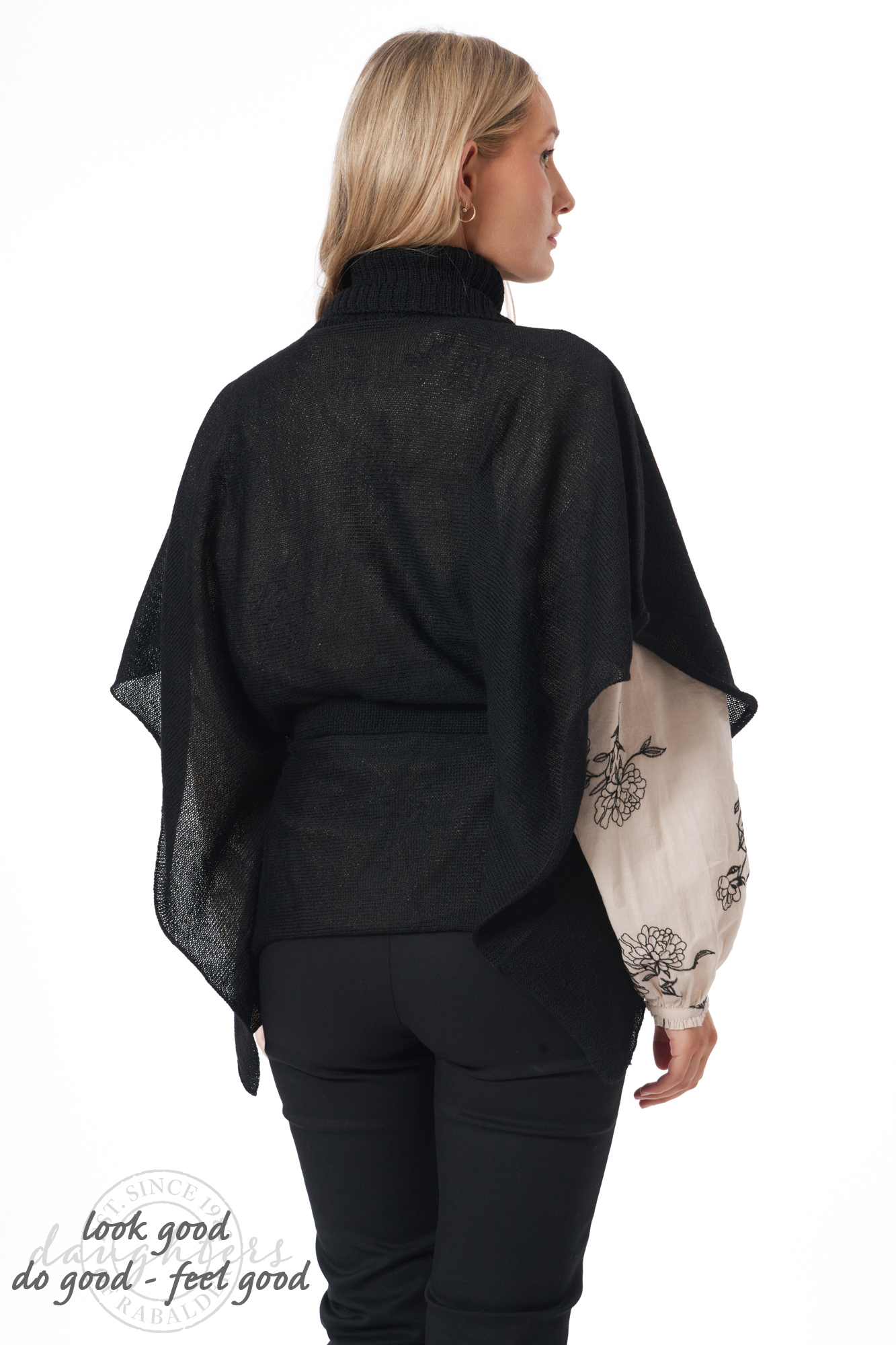 Helen alpaca poncho  svart - 5