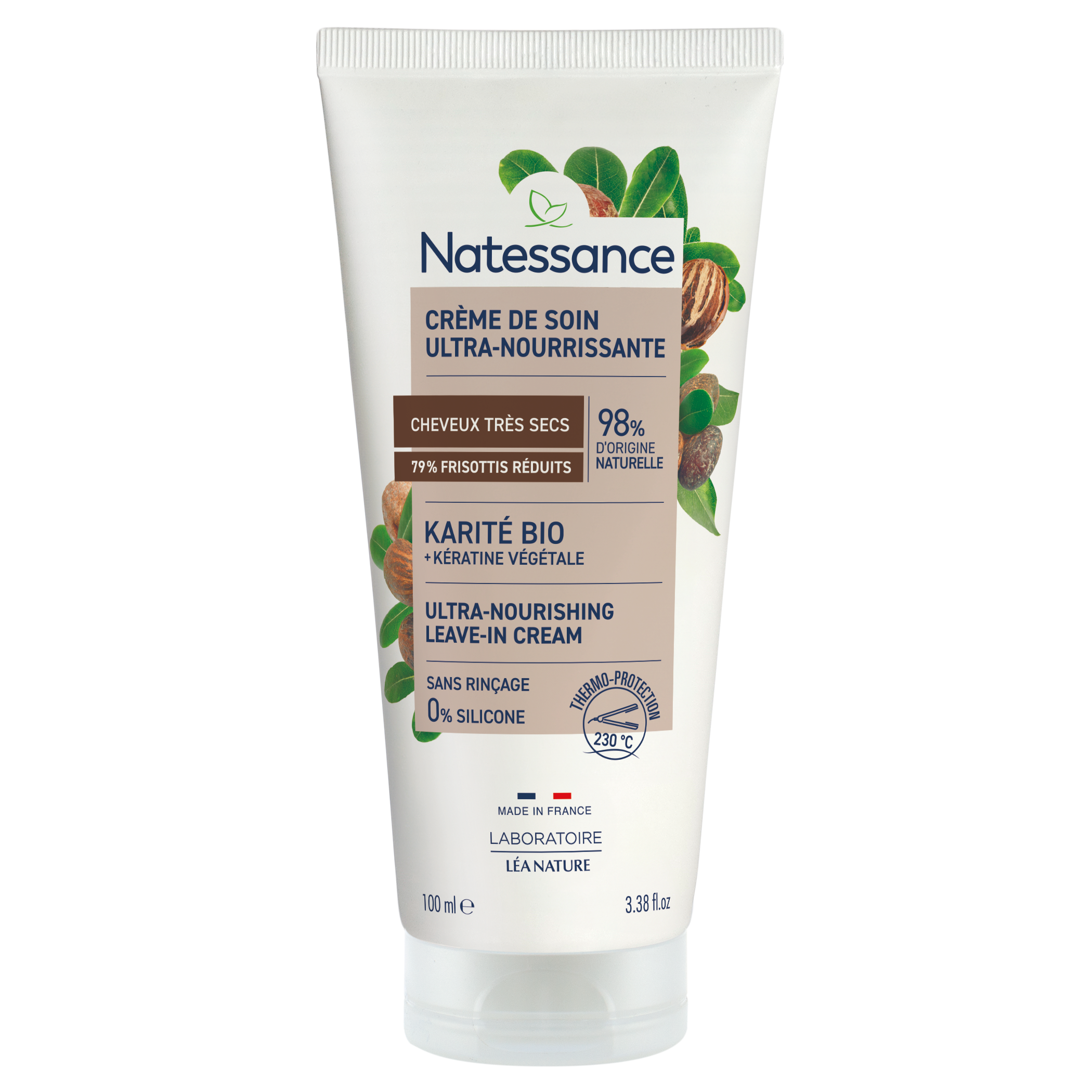 Natessance Ultra Nourishing Leave-in Cream - Shea & Plant Keratin 100 ml 