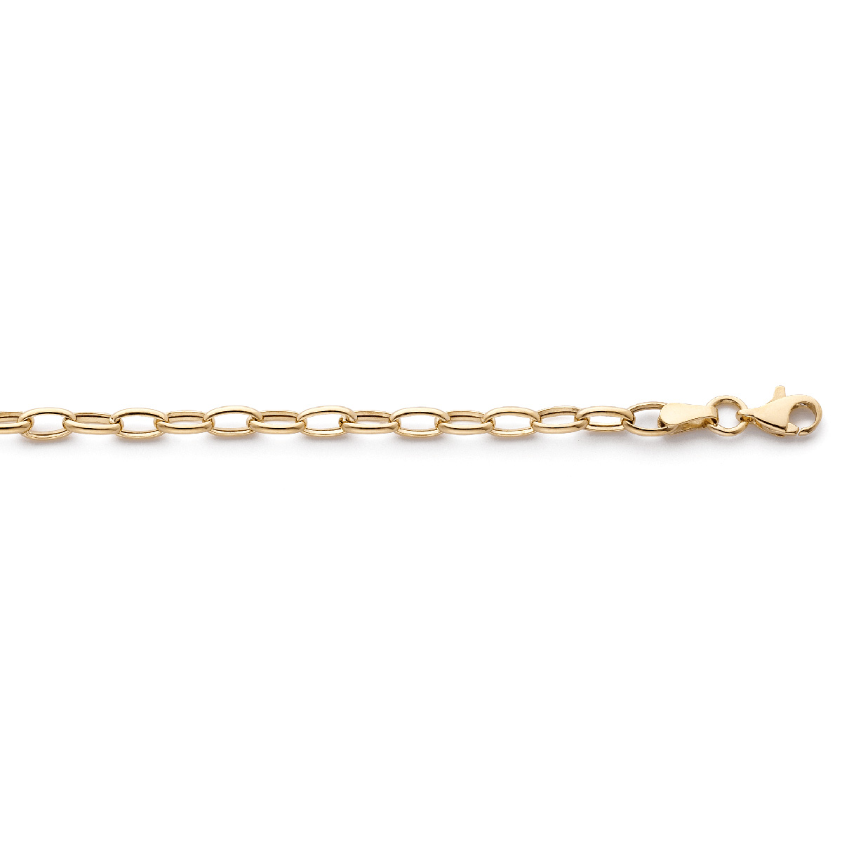 Kultainen rannerengas Oval silmukat 18k