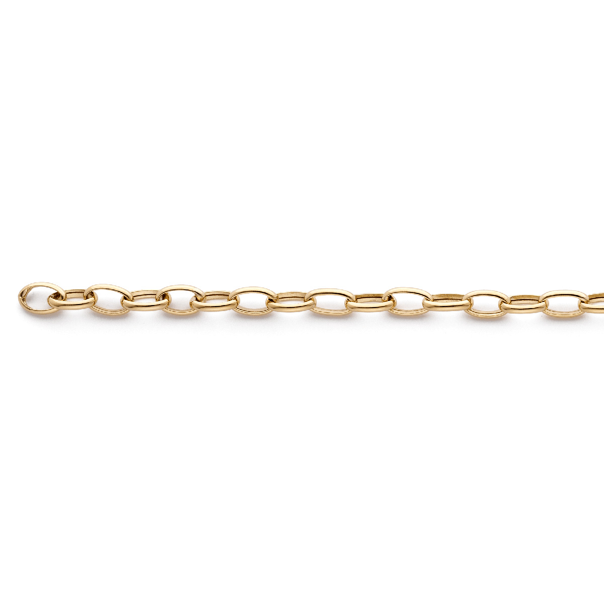 Kultainen rannerengas Oval silmukat 18k - 3