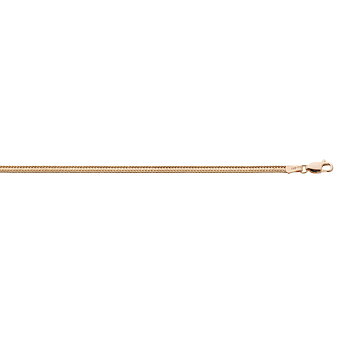 Kultainen rannerengas puristettu Foxtail 2,5mm leveä
