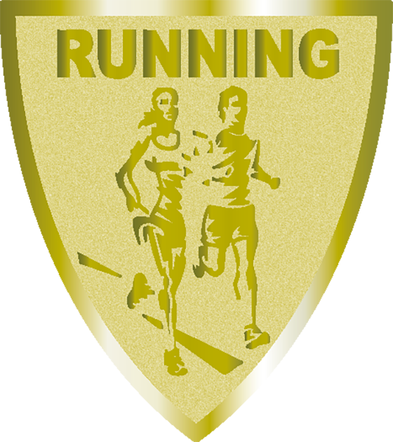 Statyett Skölden 140 mm hög - Guld, Silver och Brons - 22
