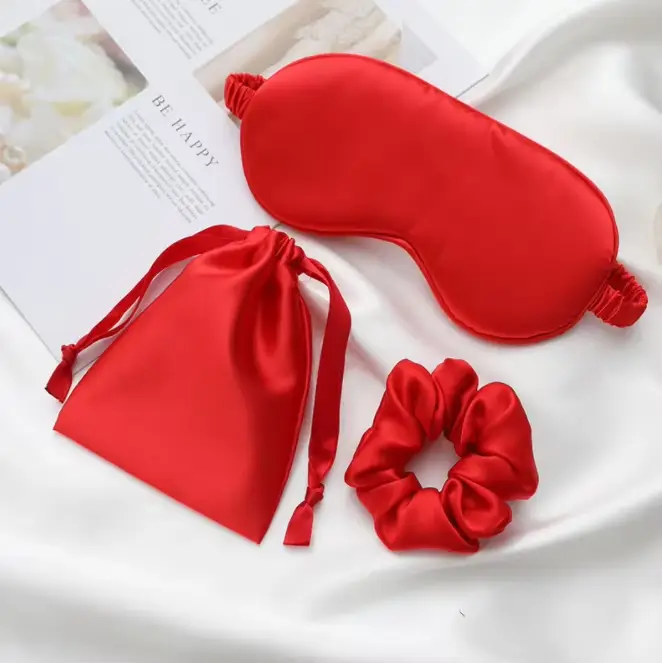Sovmask och scrunchie set i satin - 2