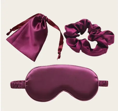 Sovmask och scrunchie set i satin - 4
