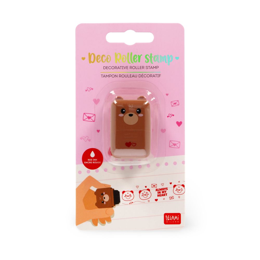 Deco roller stamp, roterende stempel, Teddy bear - 2