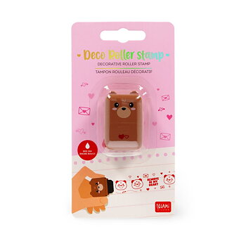Deco roller stamp, roterende stempel, Teddy bear