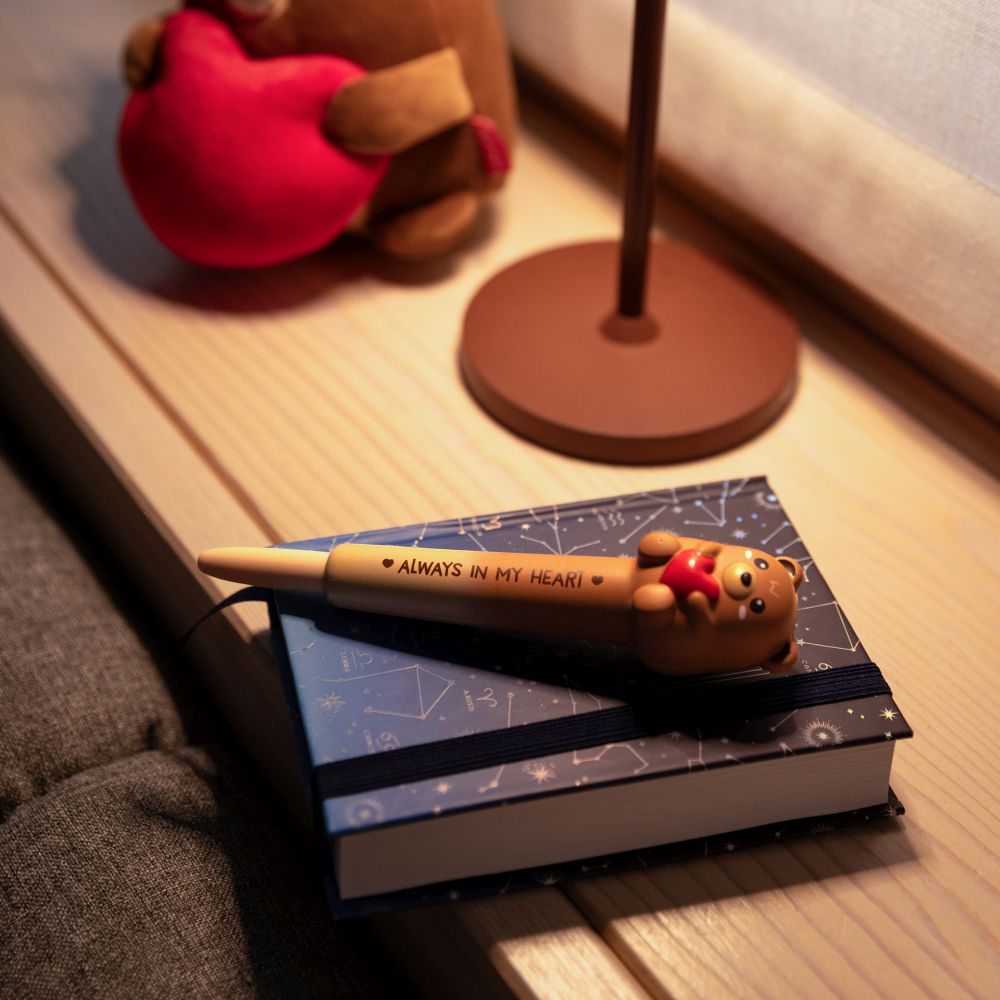 Squishy gel pen, Teddy bear, Svart - 6