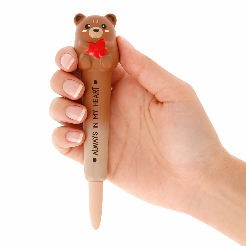 Squishy gel pen, Teddy bear, Svart - 3