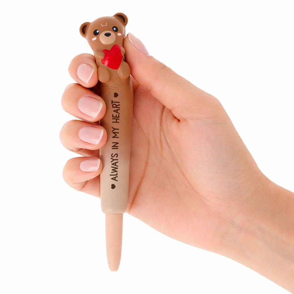 Squishy gel pen, Teddy bear, Svart - 4