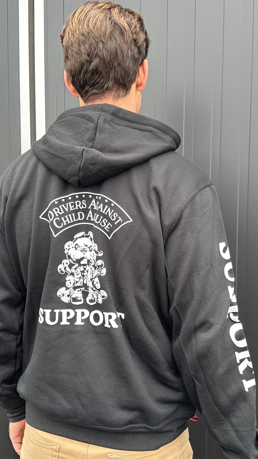 Hoodie-zip, SUPPORT. Unisex. Vit Text - 3