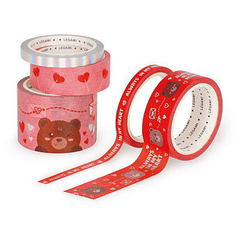 Tape by Tape, Teddy bear, 5 farverige papirtaperuller