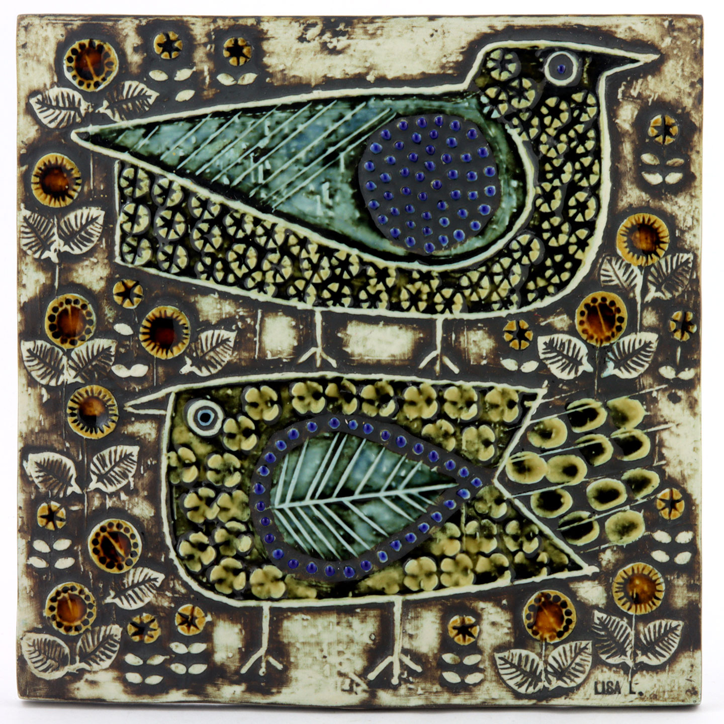 リサラーソン 陶板 鳥 トリ UNIK FAGLAR ユニークシリーズ 1961年 (5)