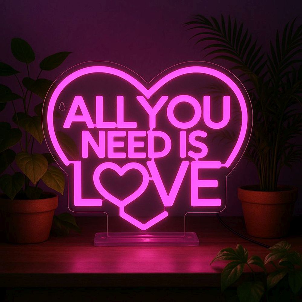 It's a sign, LED-lampa med neon-effekt, All you need is love