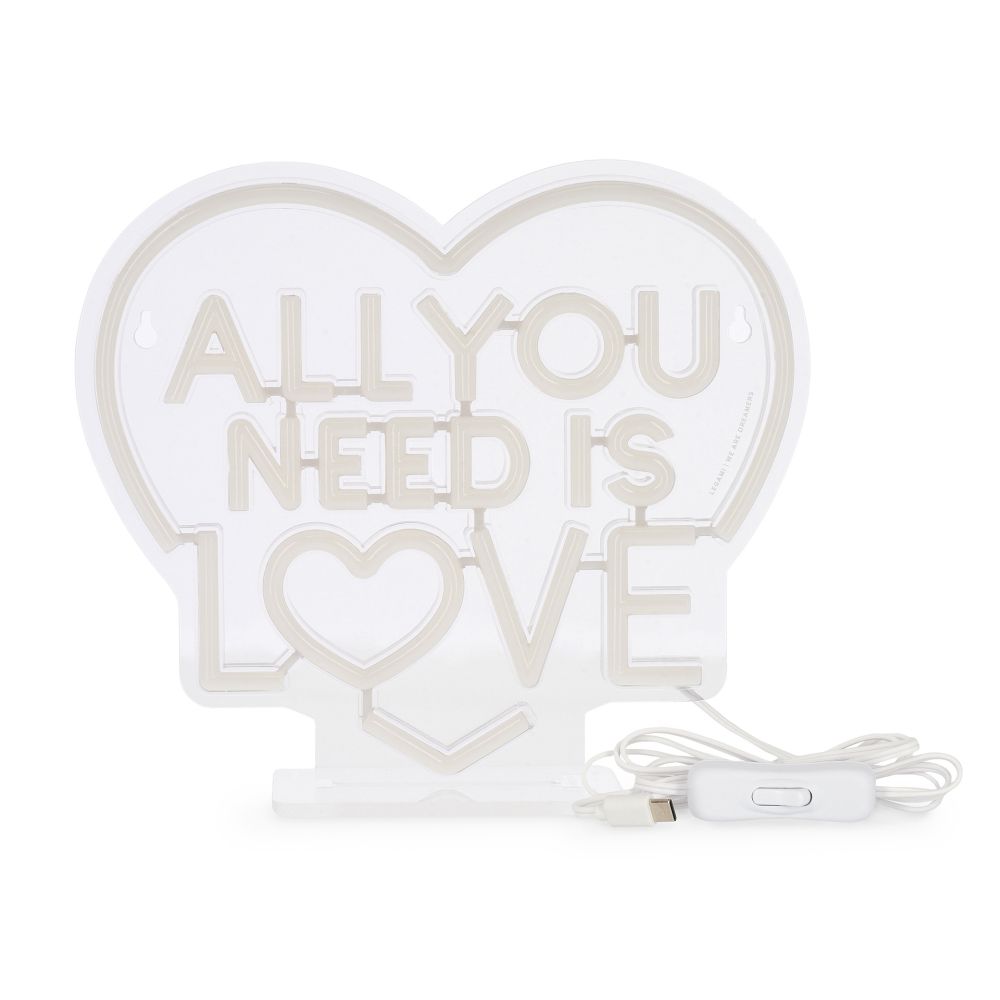 It's a sign, LED-lampa med neon-effekt, All you need is love - 8