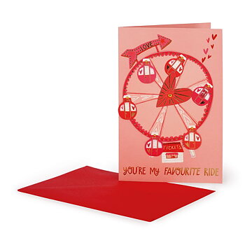 Large Greeting card, Love wheel (BGA0001)