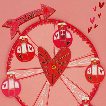Large Greeting card, Love wheel (BGA0001)
