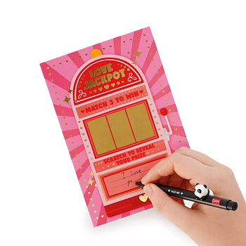 Scratch off card, Love jackpot, Love and friendship