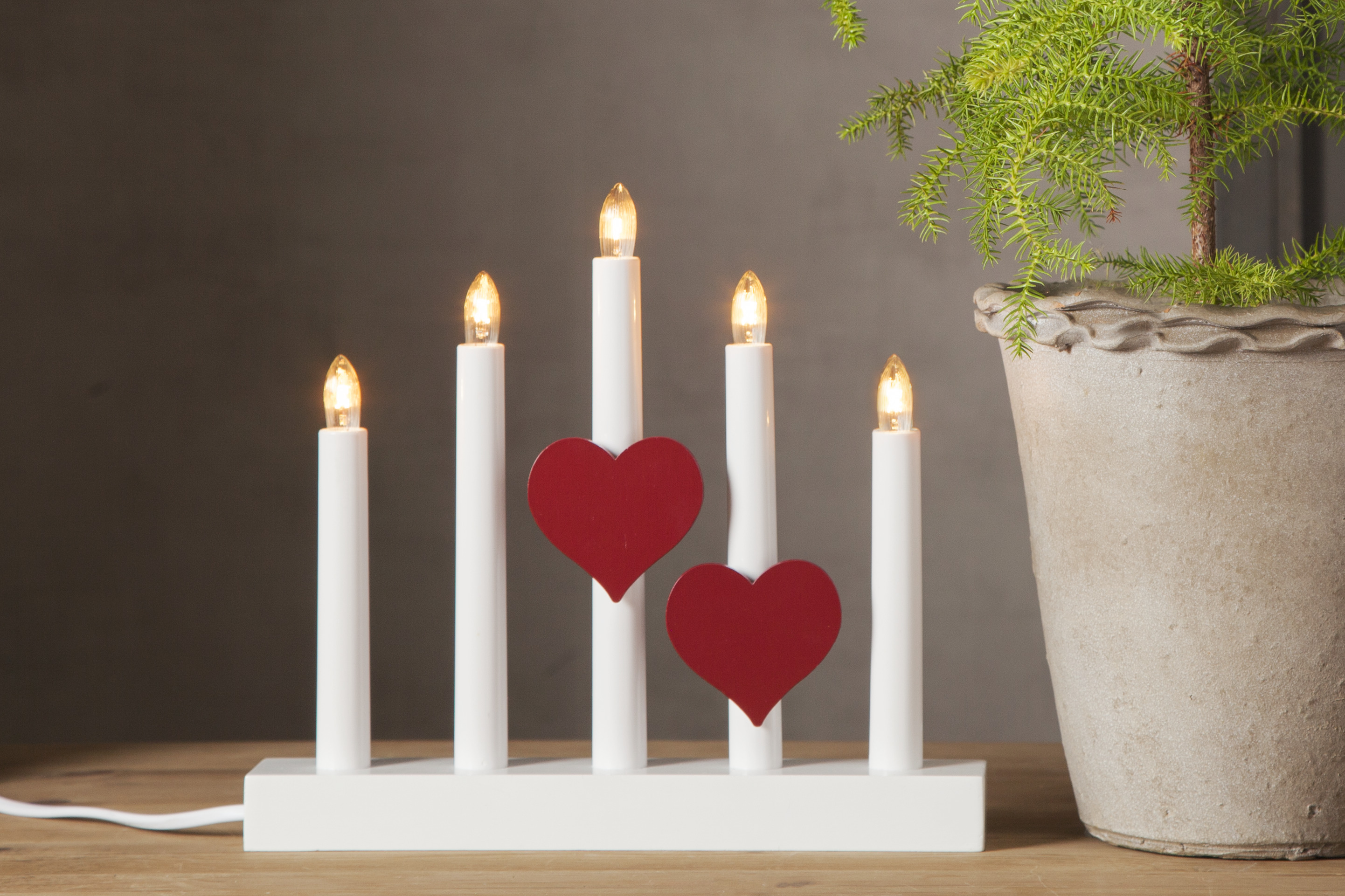 Candle sleeve Heart - Red - 2-pack