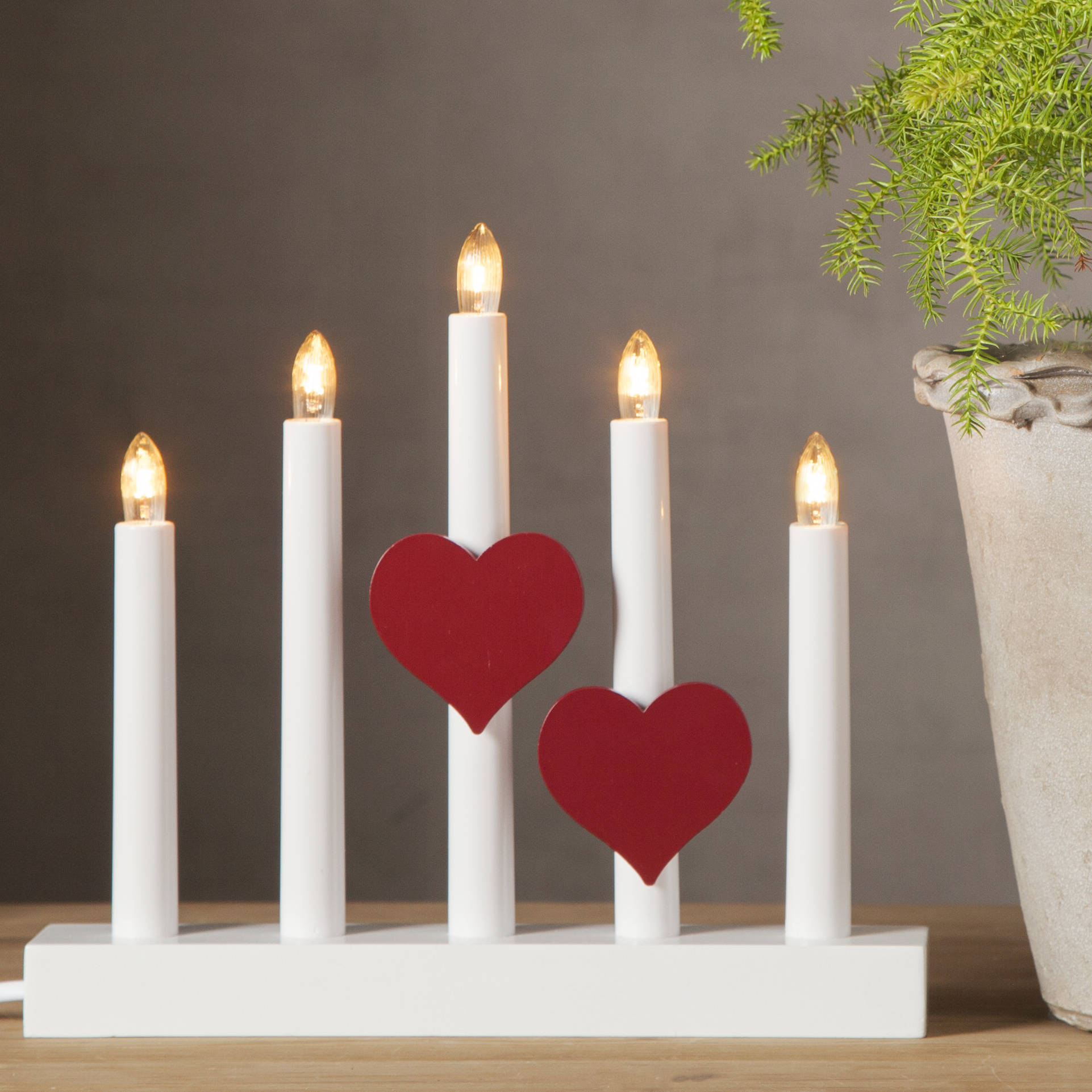 Candle sleeve Heart - Red - 2-pack - 2