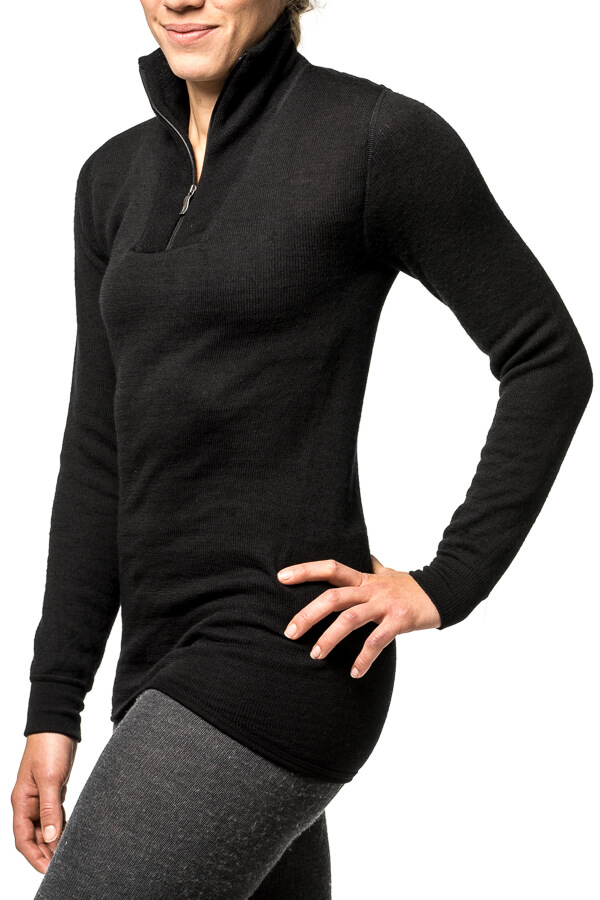 Woolpower Zip Turtleneck 400 Pine Green - 2
