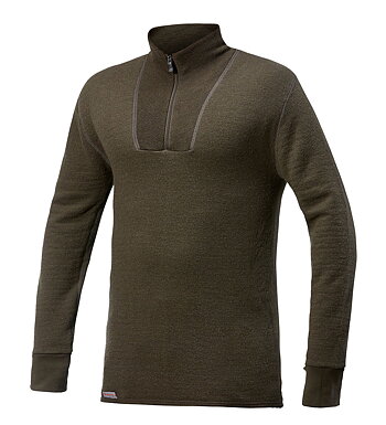 Woolpower Zip Turtleneck 400 Pine Green