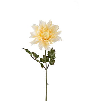 Dahlia gul snittblomma plast