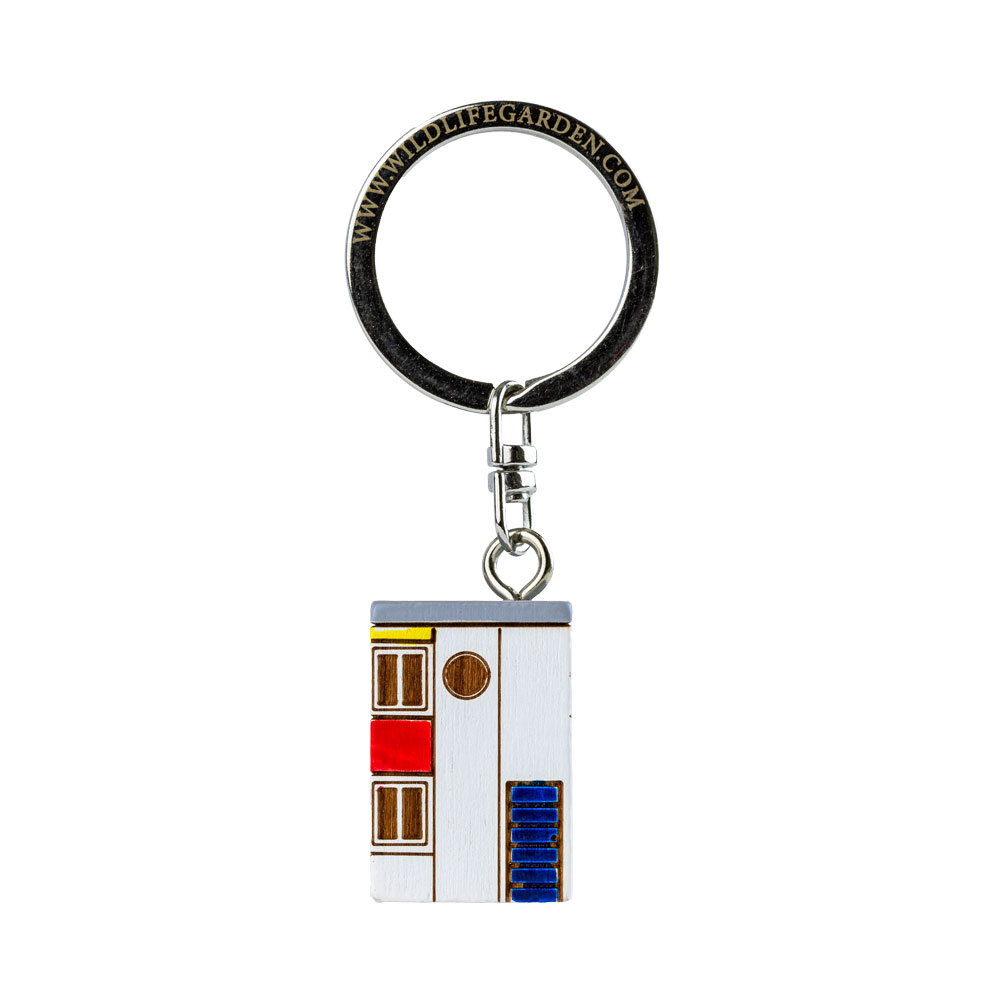 Porte-clés De Stijl vu de face sur fond clair.
