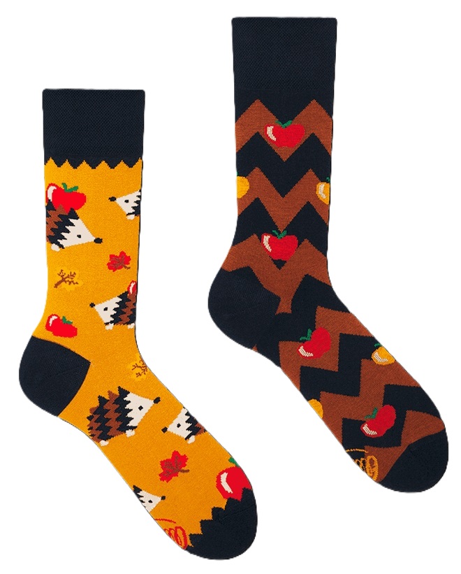 Many Mornings  Apple Hedgehog Socks