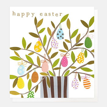 Happy Easter Egg Tree, Greeting Card