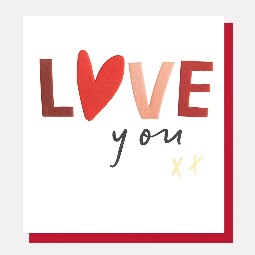 Love You Text With Kisses, Greeting Card
