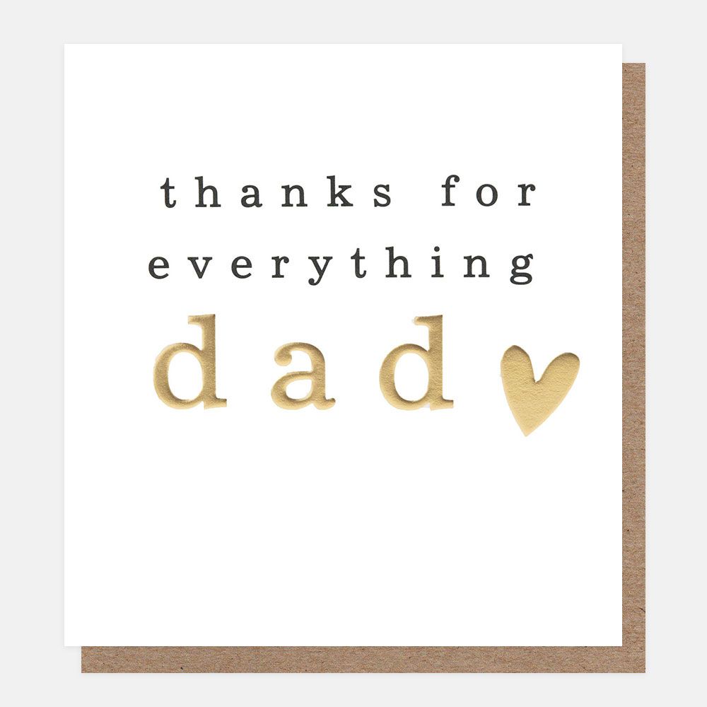 Thanks For Everything Dad With Heart, Greeting Card