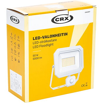 LED strålkastare vit 50W Sens/230v 4500k 1,5m kabel