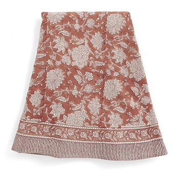 Chamois Linen cloth Indian Rose Terracotta - 220cm