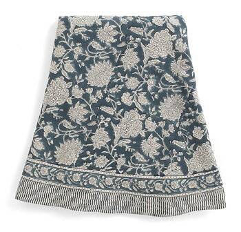 Chamois Round Linen Indian Rose Denim Blue - 220cm